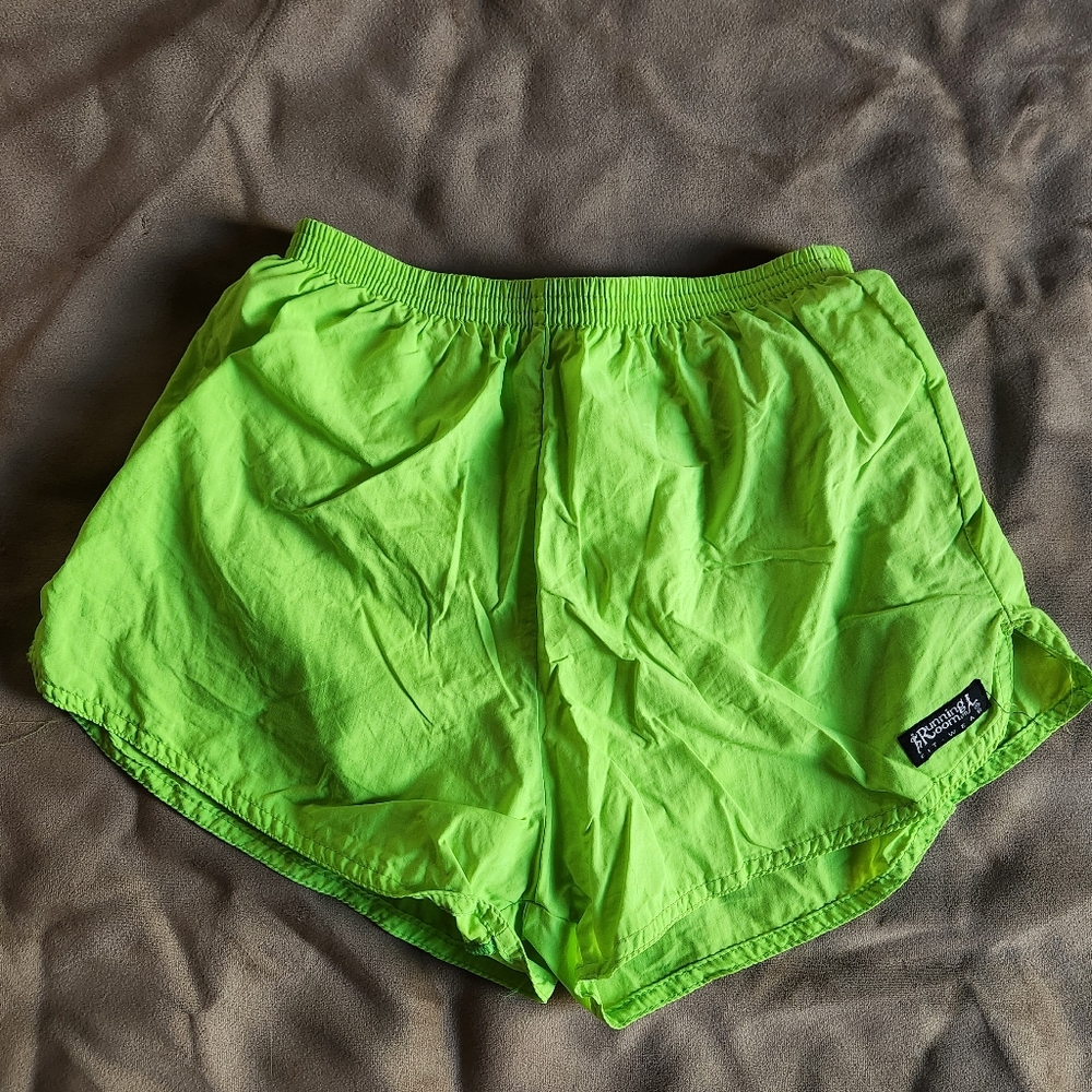Neon Green Running Shorts